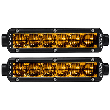 RIGID INDUSTRIES | SAE J583 Compliant Selective Yellow Fog Light Pair Sr-Series Pro 6 Inch Street Legal Surface Mount Rigid Industries | 906704