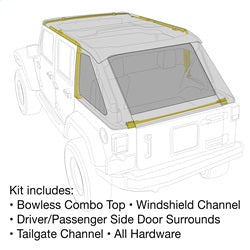 Smittybilt Bowless Combo Top w/Tinted Windows w/Tint Black Diamond I 9083135K