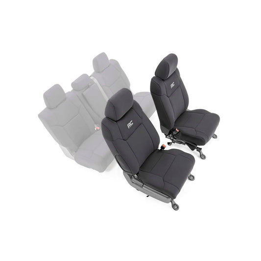 ROUGH COUNTRY Seat Covers | Front W/ Console Cover | Toyota Tundra 2WD/4WD (2014-2021) | 91026A