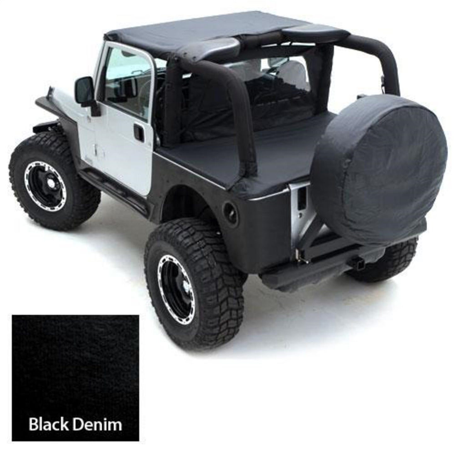 Smittybilt Outback Standard Bikini Top Black Denim No Drill Installation Requires PN[90101] If Vehicle Does Not Have Windshield Channel I 92815