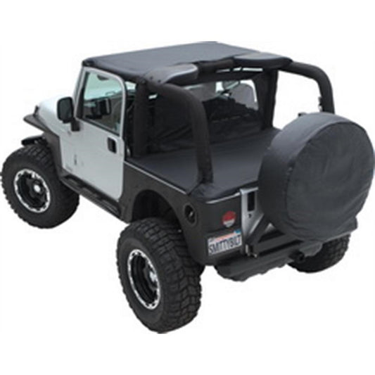 Smittybilt Outback Standard Bikini Top Black Denim No Drill Installation Requires PN[90104] If Vehicle Does Not Have Windshield Channel I 93315
