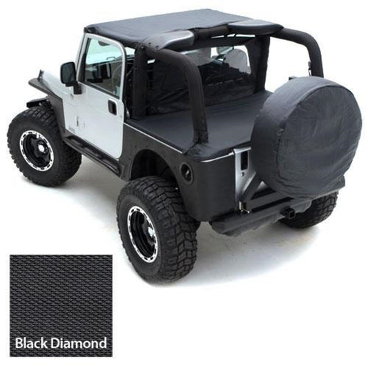 Smittybilt Outback Standard Bikini Top Black Diamond No Drill Installation Requires PN[90104] If Vehicle Does Not Have Windshield Channel I 93335