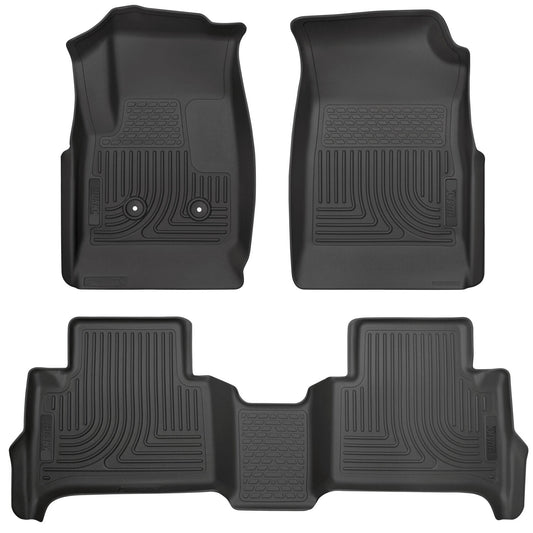 Husky Liners | Weatherbeater Front & 2nd Seat Floor Liners For 2015-2022 Colorado/Canyon Husky Liners | 93471 in black rubber