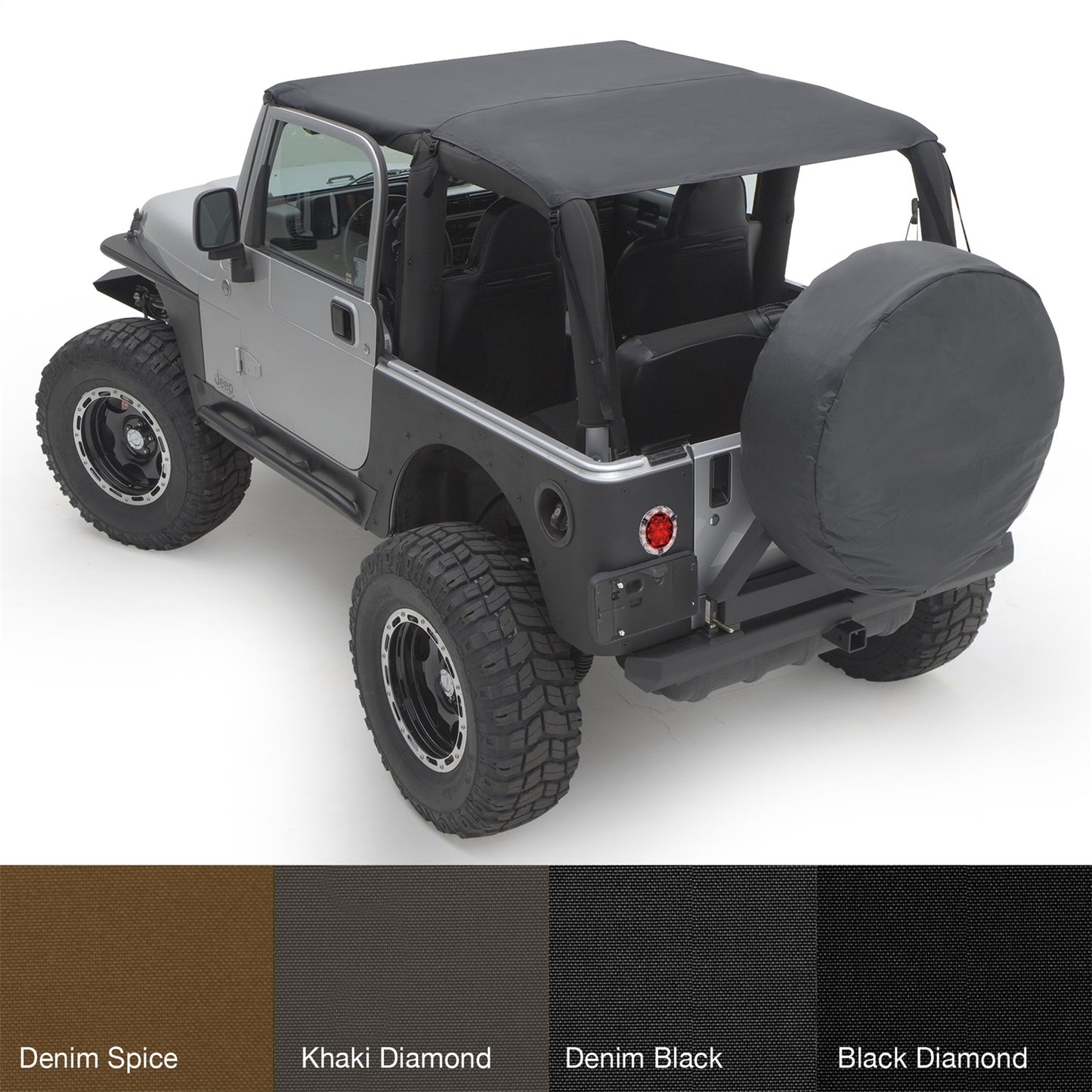 Smittybilt Extended Top Black Denim No Drill Installation Requires PN[90104] If Vehicle Does Not Have Windshield Channel I 93615