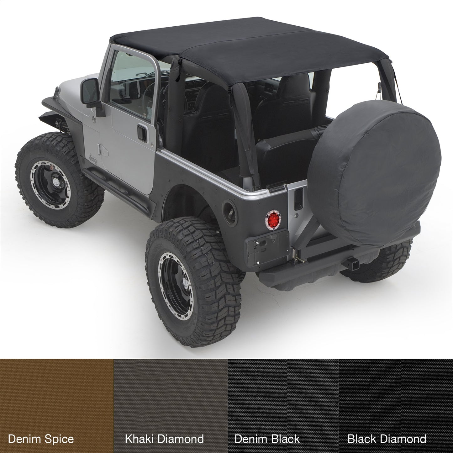 Smittybilt Extended Top Black Diamond No Drill Installation Requires PN[90104] If Vehicle Does Not Have Windshield Channel I 93635