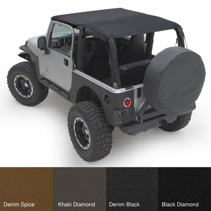 Smittybilt Extended Top Black Diamond No Drill Installation Requires PN[90104] If Vehicle Does Not Have Windshield Channel I 93635