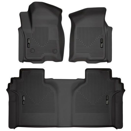 Husky Liners | Weatherbeater Front & 2nd Seat Floor Liners For 2019-2026 Silverado/Sierra 1500/2500 HD/3500 HD 3 Piece Crew Cab Husky Liners | 94021