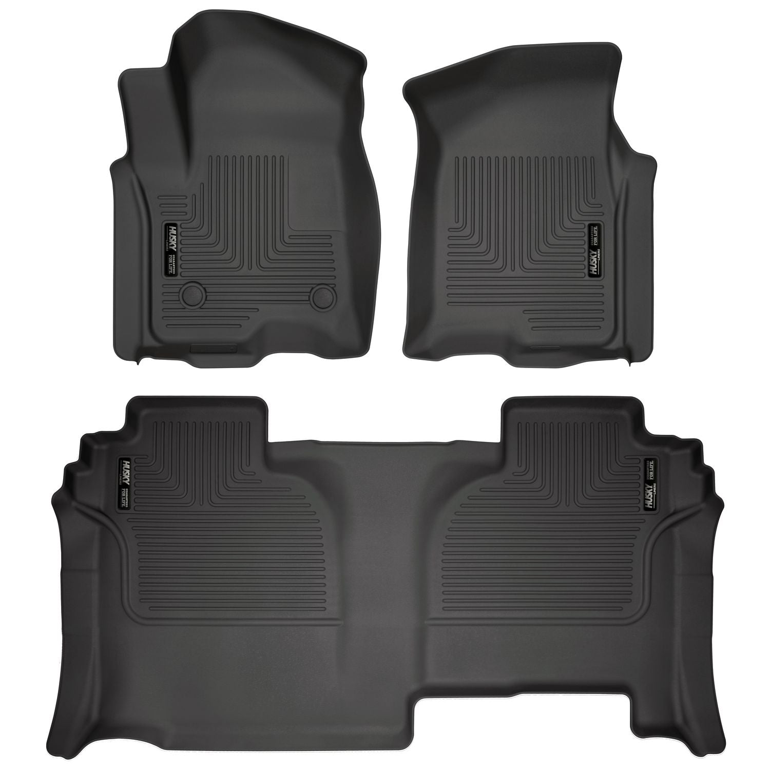 Husky Liners | Weatherbeater Front & 2nd Seat Floor Liners For 2019-2026 Silverado/Sierra 1500/2500 HD/3500 HD 4 Piece Extended Cb Husky Liners | 94031