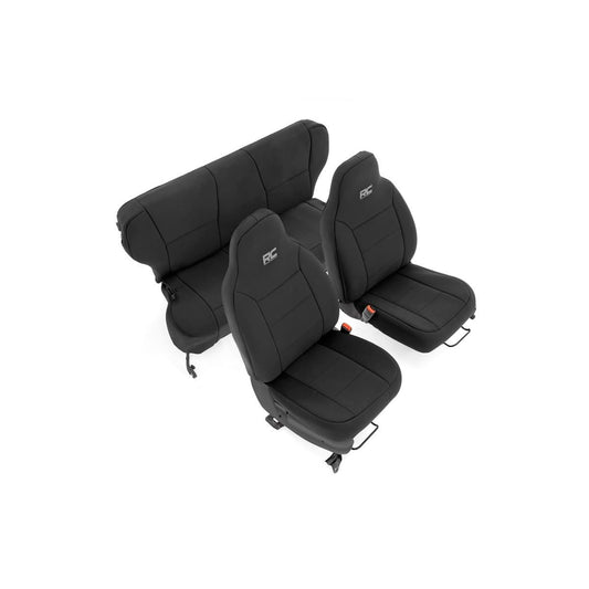 ROUGH COUNTRY Seat Covers | Non Detach Headrest FR & RR | Jeep Cherokee XJ 2WD/4WD (97-01) | 91022