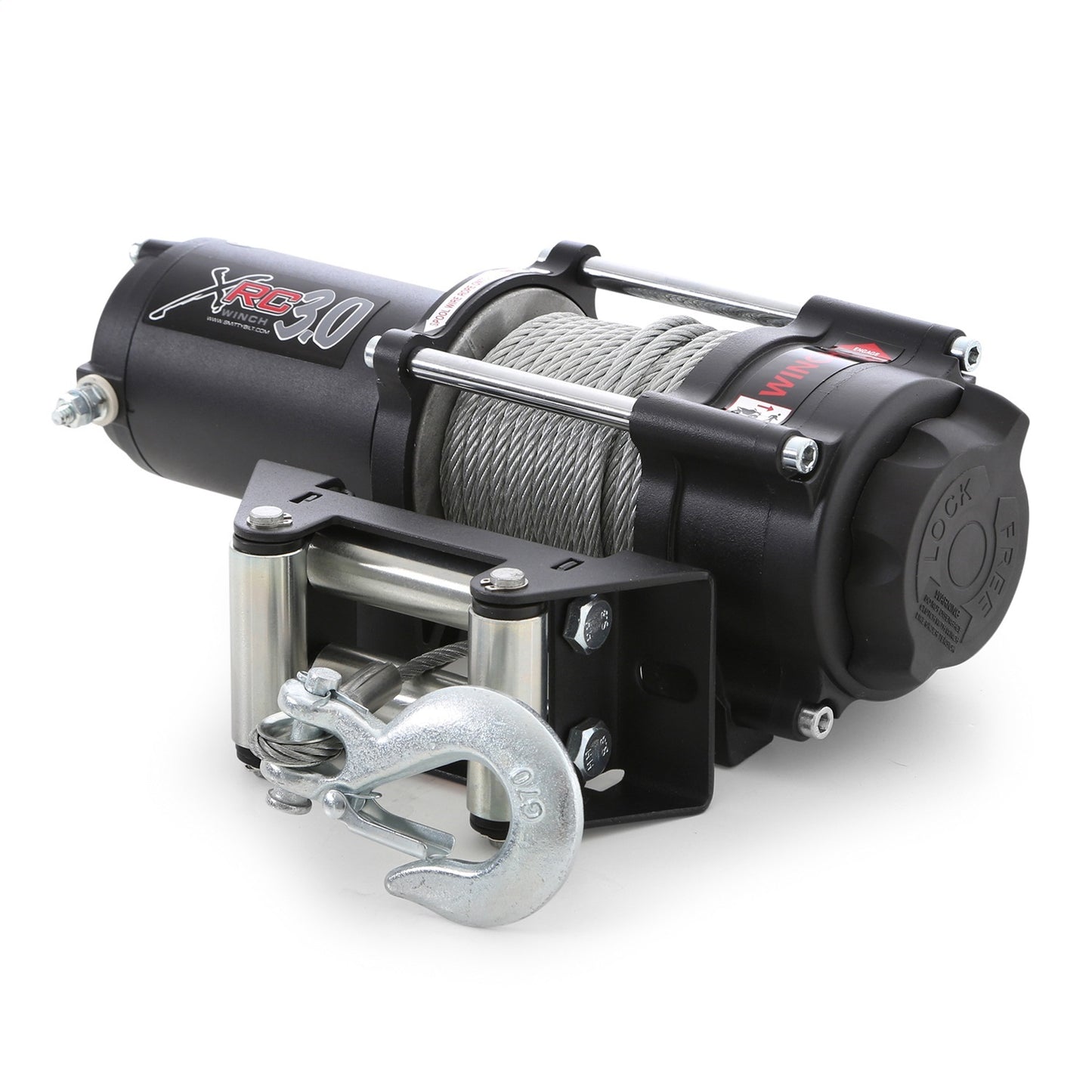 Smittybilt XRC 3.0 Winch Utility Rated Line Pull 3000lbs. 12V 3.9 HP 11.5 ft. Remote Lead 153:1 Gear Ratio 2-Stage Planetary Gear Self Locking Drum Incl. Remote 5.5mm x 10M Cable I 97203