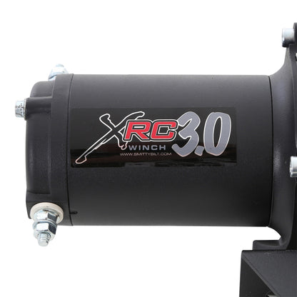 Smittybilt XRC 3.0 Winch Utility Rated Line Pull 3000lbs. 12V 3.9 HP 11.5 ft. Remote Lead 153:1 Gear Ratio 2-Stage Planetary Gear Self Locking Drum Incl. Remote 5.5mm x 10M Cable I 97203