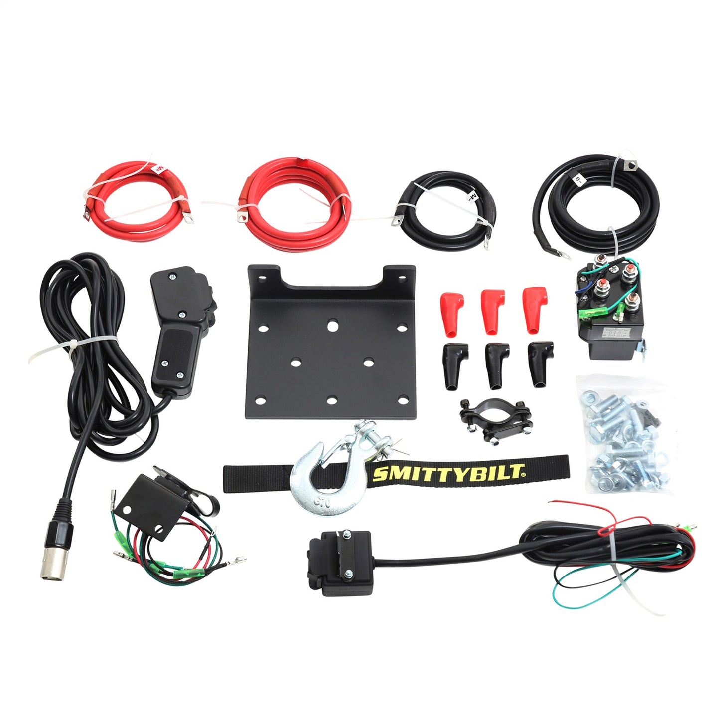 Smittybilt XRC 3.0 Winch Utility Rated Line Pull 3000lbs. 12V 3.9 HP 11.5 ft. Remote Lead 153:1 Gear Ratio 2-Stage Planetary Gear Self Locking Drum Incl. Remote 5.5mm x 10M Cable I 97203