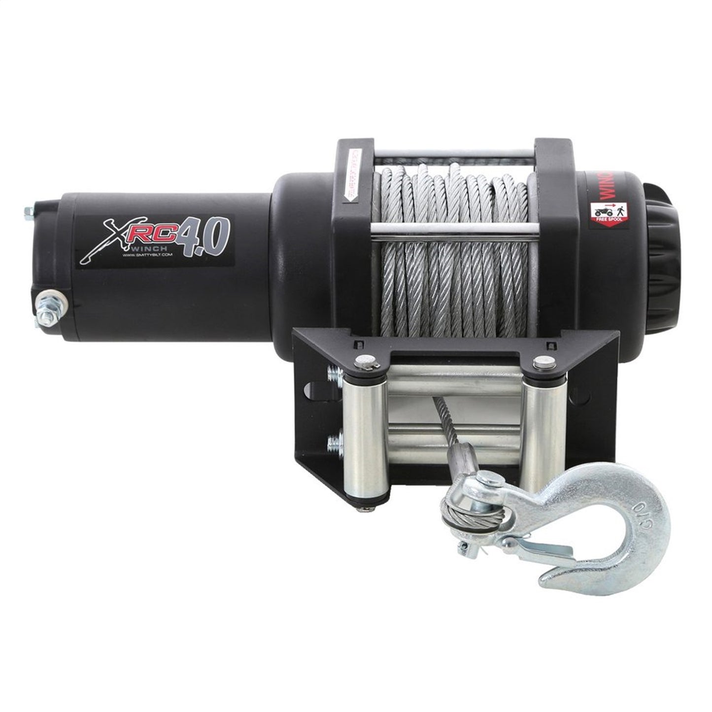 Smittybilt XRC4 Winch Rated Line Pull 4000lbs. 12V 4.19 HP 12 ft. Remote Lead 198:1 Gear Ratio 2-Stage Planetary Gear Self Locking Drum Incl. Remote 1/4 in. x 60 ft. Cable I 97204