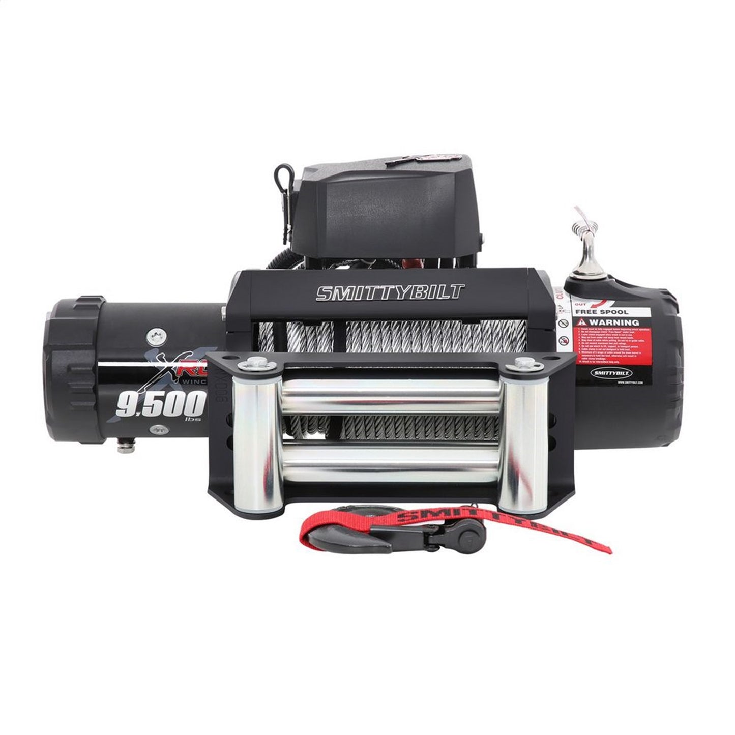 Smittybilt XRC-9.5K GEN 2 Winch Rated Line Pull 9500lbs. 12V 6.6 HP Rec. Batter 650CCA 12ft. Remote Lead Gear Ratio 161.28:1 3-Stage Planetary Gear Cable: 5/16in. x 93.5ft. I 97495