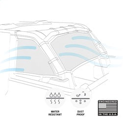 Smittybilt Cloak Extended Mesh Top Cloak Sides And Rear Black Mesh I 97501