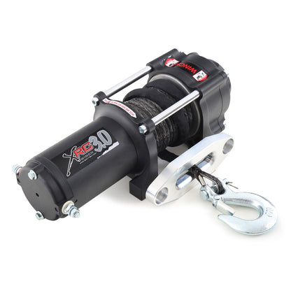 Smittybilt XRC3 Winch Rated Line Pull 3000lbs. 12V 3.9 HP 11.5 ft. Remote Lead 136:1 Gear Ratio 2-Stage Planetary Gear Self Locking Drum Incl. Remote 40ft Synthetic Rope I 98203