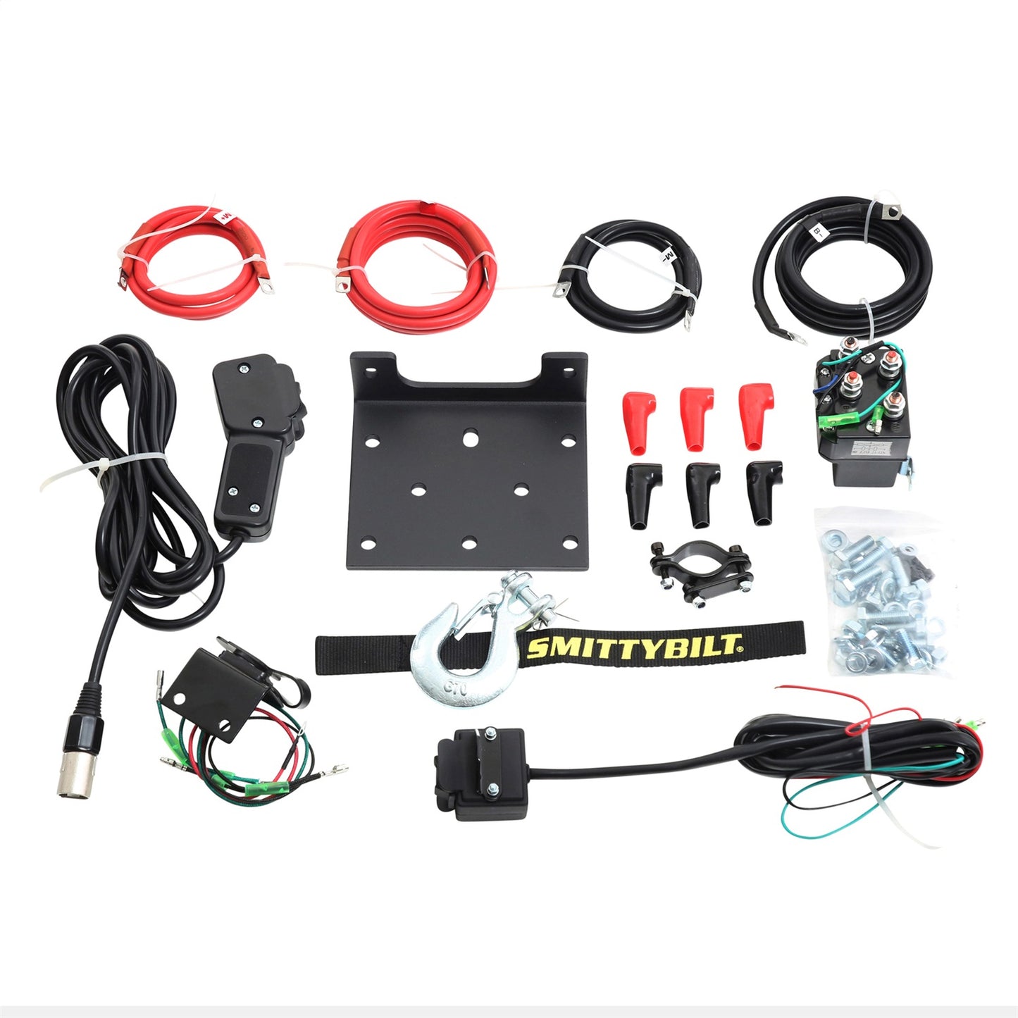 Smittybilt XRC3 Winch Rated Line Pull 3000lbs. 12V 3.9 HP 11.5 ft. Remote Lead 136:1 Gear Ratio 2-Stage Planetary Gear Self Locking Drum Incl. Remote 40ft Synthetic Rope I 98203