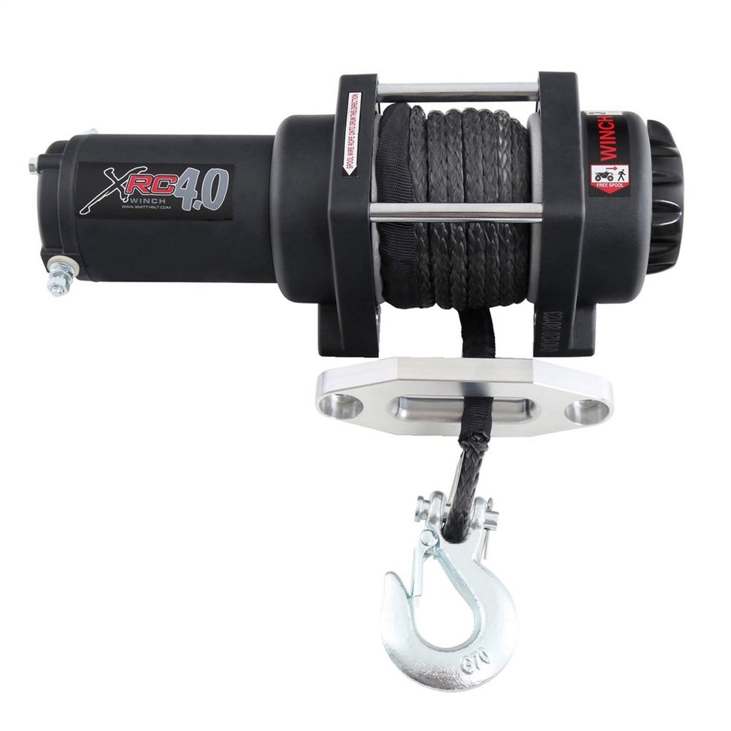 Smittybilt XRC4 Winch Rated Line Pull 4000lbs. 12V 4.19 HP 12 ft. Remote Lead 198:1 Gear Ratio 2-Stage Planetary Gear Self Locking Drum Incl. Remote 30ft Synthetic Rope I 98204