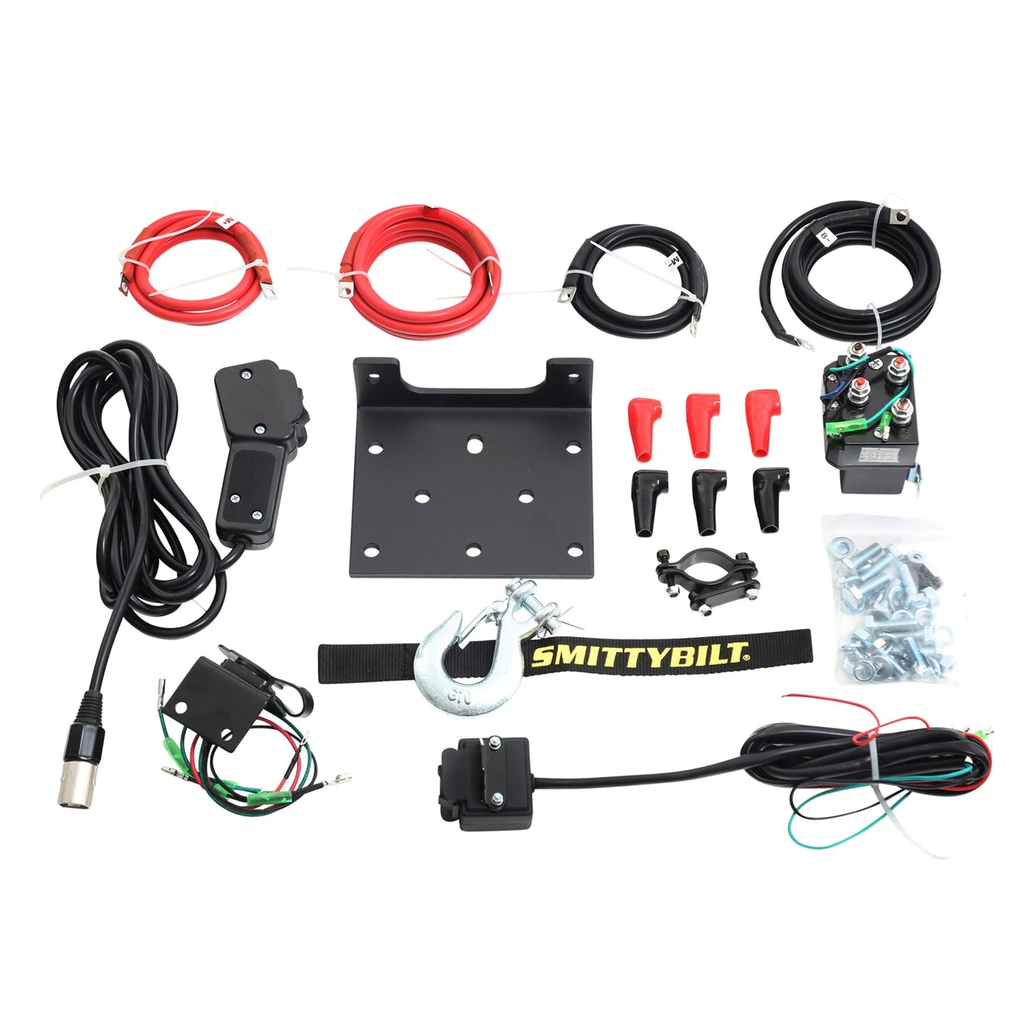 Smittybilt XRC4 Winch Rated Line Pull 4000lbs. 12V 4.19 HP 12 ft. Remote Lead 198:1 Gear Ratio 2-Stage Planetary Gear Self Locking Drum Incl. Remote 30ft Synthetic Rope I 98204