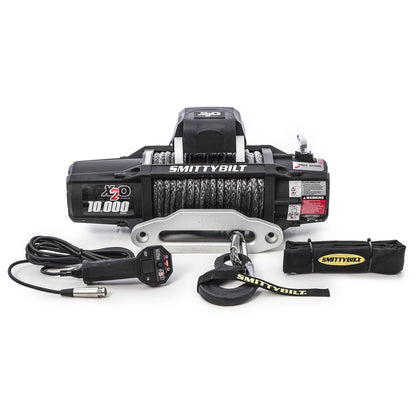 Smittybilt X2o-10K GEN 2 Winch 10000 lb. Rated Line Pull 6.6 hp Synthetic Rope Aluminum Fairlead Textured Black I 98510