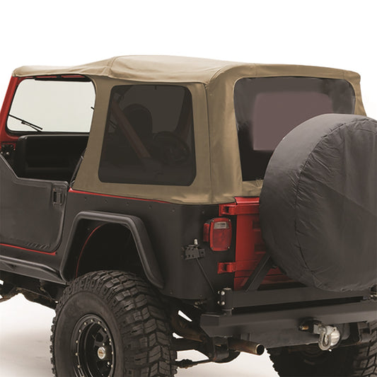 Smittybilt Replacement Soft Top Spice Incl. 2 Front Replacement Upper Door Skins w/Tinted Windows I 9870217