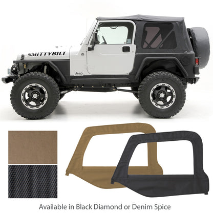 Smittybilt Replacement Soft Top Spice Incl. 2 Front Replacement Upper Door Skins w/Tinted Windows I 9970217