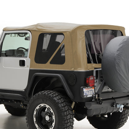 Smittybilt Replacement Soft Top Spice Incl. 2 Front Replacement Upper Door Skins w/Tinted Windows I 9970217