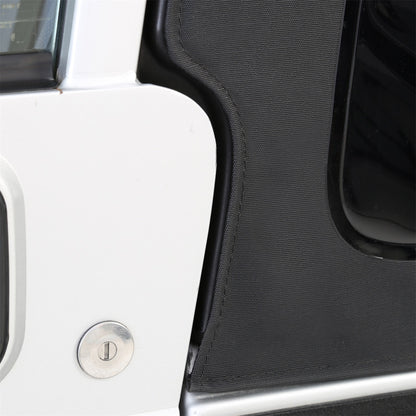 Smittybilt Bowless Combo Top w/Tinted Windows Marine Grade Durable Vinyl Coated Soft Top OEM Diamond Style Fabric 30ml DOT Tinted Glass Black I 9973235
