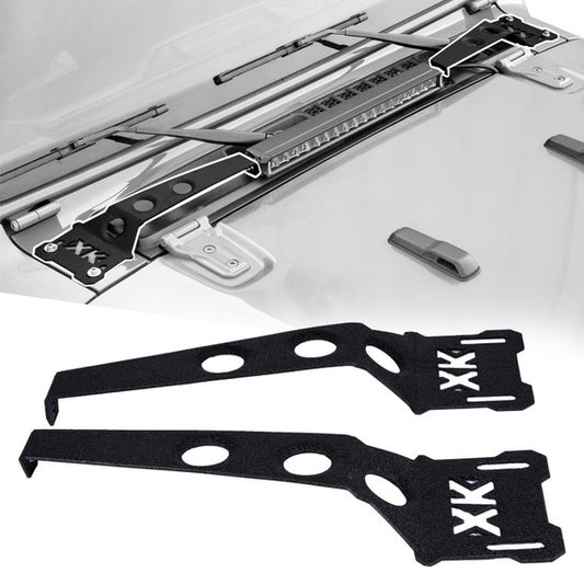 XKGLOW | 30-32in Cowl Light Bar Bracket for Jeep Gladiator JT & Wrangler JL | XK-BRC-COWL-JL1