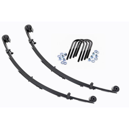 ROUGH COUNTRY Front Leaf Springs | 4" Lift | Pair | Ford Excursion/F-250 Super Duty/F-350 Super Duty 4WD | 8057Kit