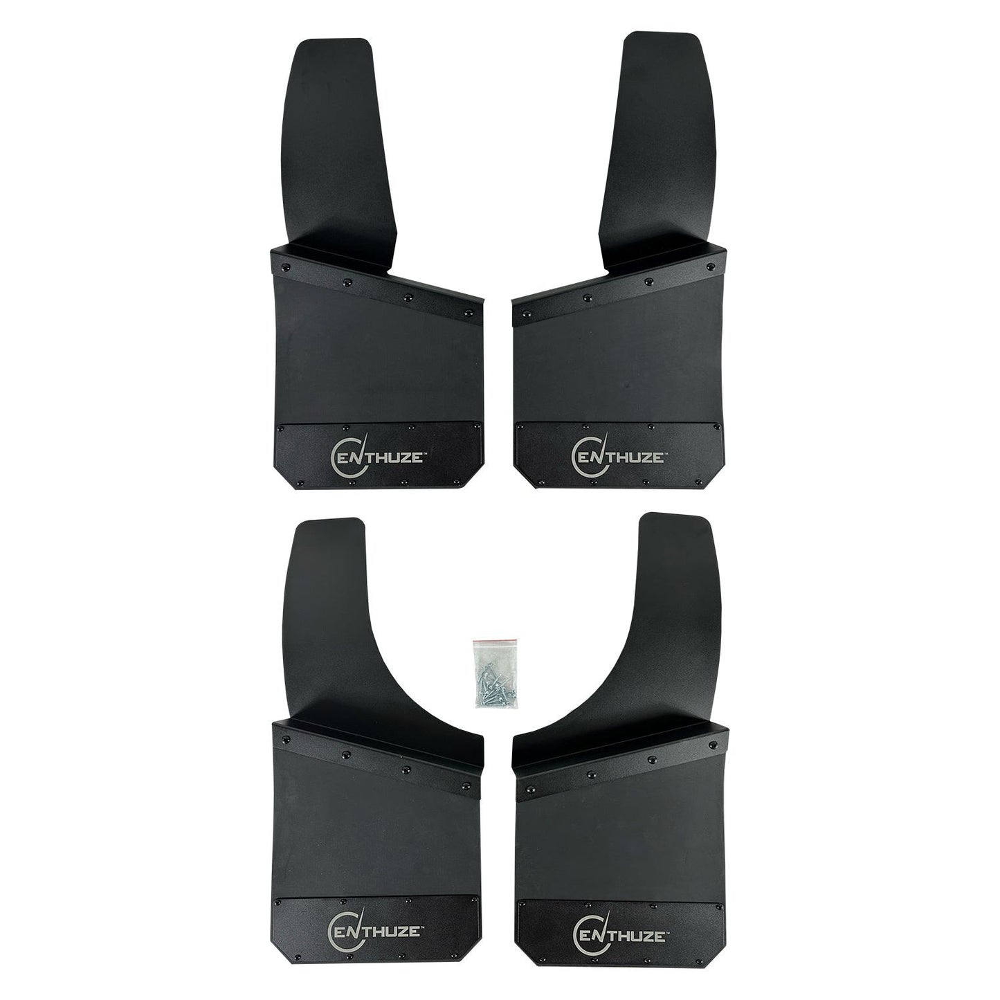ENTHUZE| Kickback Mud Flaps, Front & Rear,14" |ACTENTKB-14B