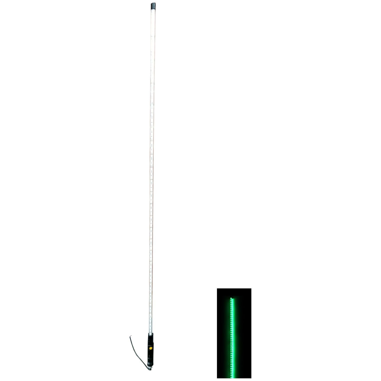 ENTHUZE|10Ft Fully Lit Green Flexible Led Whip |ACTENTWHIP10FULL-G