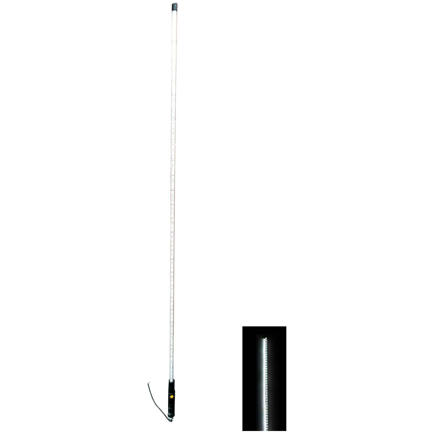 ENTHUZE|10Ft Fully Lit White Flexible Led Whip |ACTENTWHIP10FULL-W