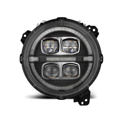 ALPHAREX NOVA-Series LED Projector Headlights Black for 18-24 Jeep Wrangler JL/Gladiator