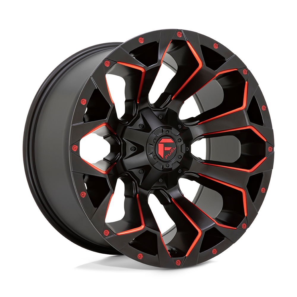 Fuel 1PC D787 ASSAULT MATTE BLACK RED MILLED