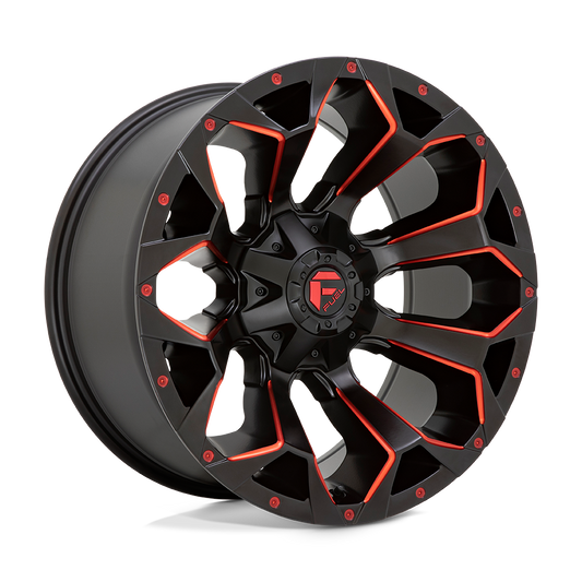 Fuel 1PC D787 ASSAULT MATTE BLACK RED MILLED