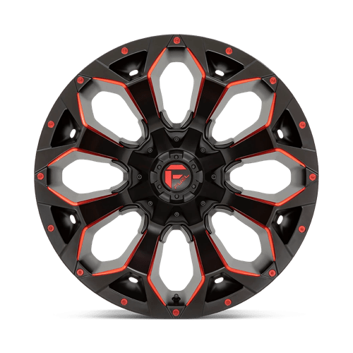 Fuel 1PC D787 ASSAULT MATTE BLACK RED MILLED