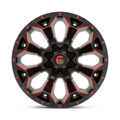 Fuel 1PC D787 ASSAULT MATTE BLACK RED MILLED