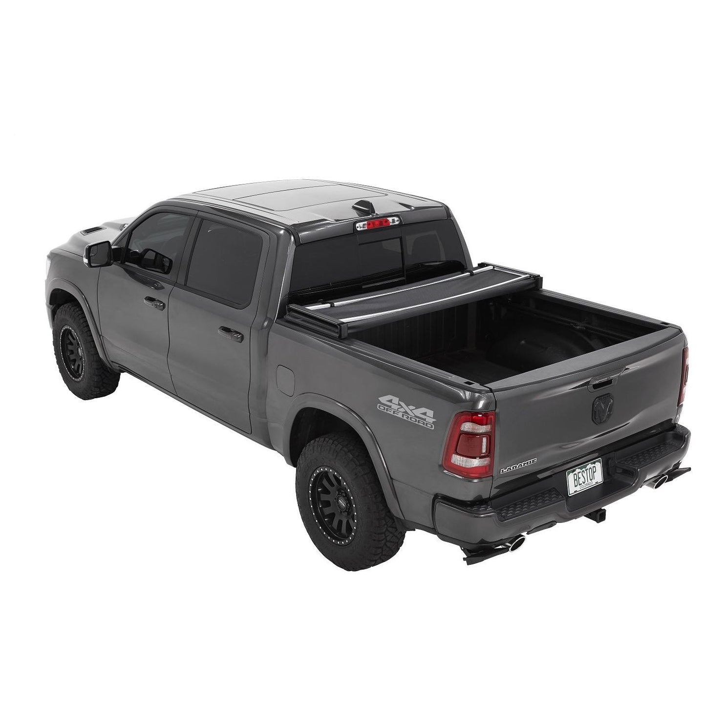 Bestop EZ Fold Soft Tri-Fold Tonneau Cover Black w/o Bed Rail Storage I 16227-01