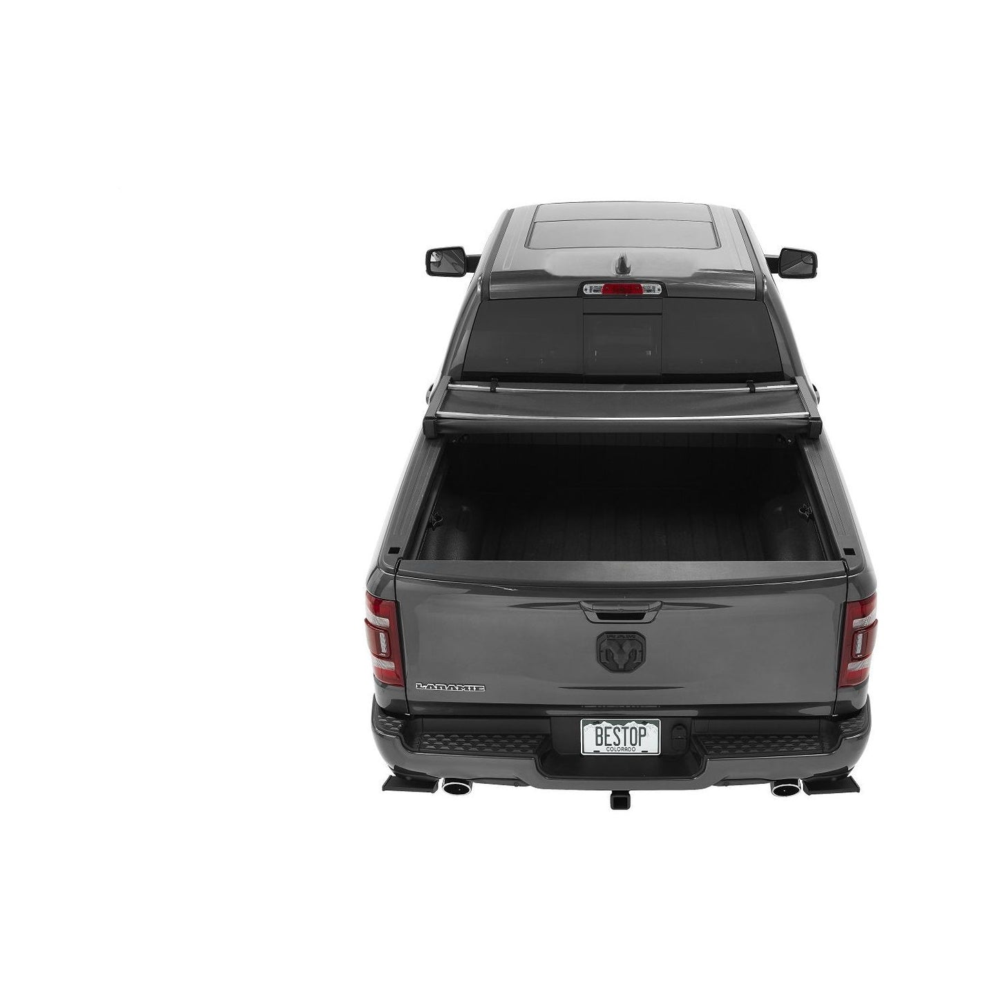 Bestop EZ Fold Soft Tri-Fold Tonneau Cover Black w/o Bed Rail Storage I 16227-01