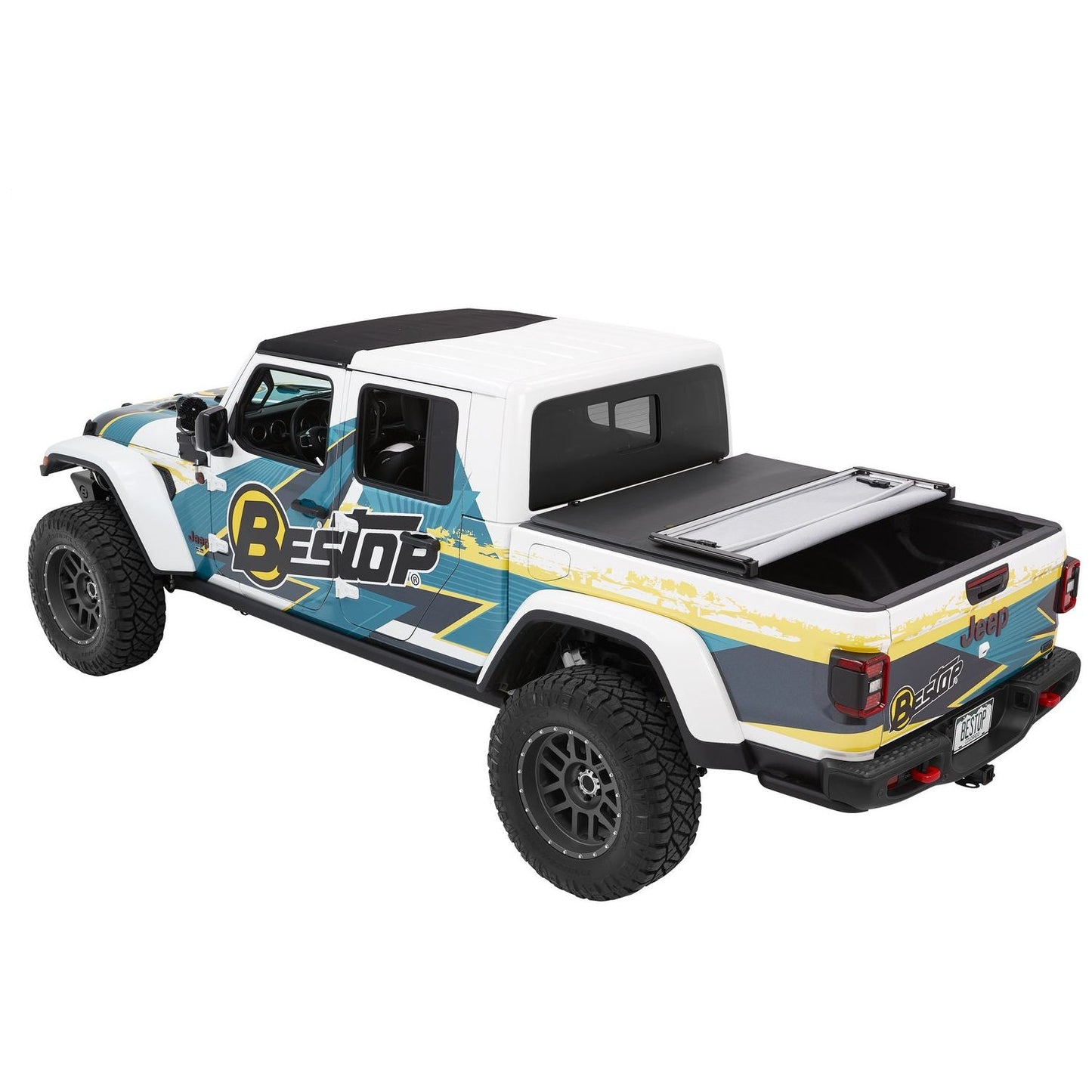 Bestop EZ Fold Soft Tri-Fold Tonneau Cover Black Diamond I 16280-35