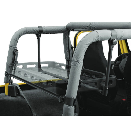 Bestop HighRock 4x4 Cargo Rack Bracket Black Inside Hangs From Sport Bars Over Rear Seat Area For Use w/PN[41444-01] I 41406-01