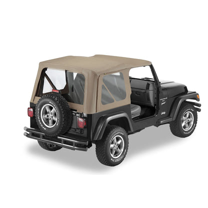 Bestop Replace-A-Top Dark Tan Clear Windows No Door Skins Included I 51127-33
