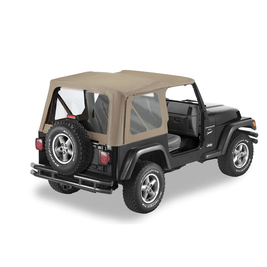 Bestop Replace-A-Top Dark Tan Clear Windows No Door Skins Included I 51127-33