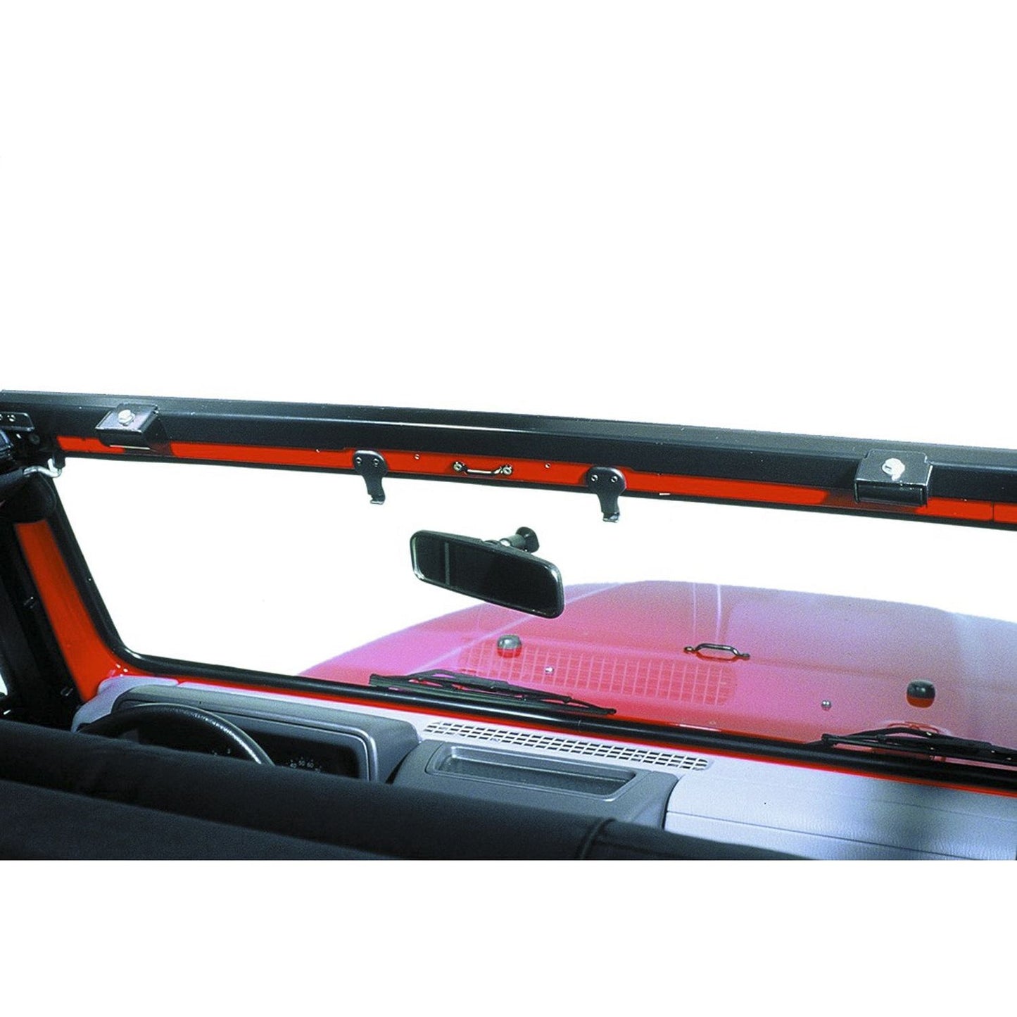 Windshield Channel Black 1 pc. No Drill Header Style Design I 51238-01