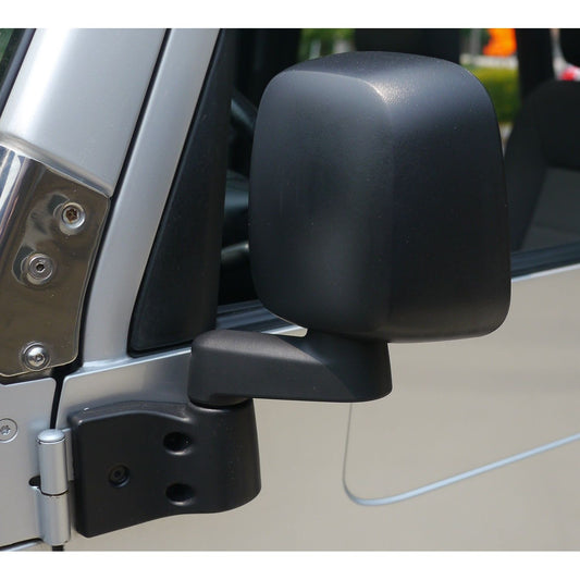 Bestop Mirror Replacement Set Black Left And Right ABS Composite Heavy Duty Plastic Solid Arm Manual Mirrors I 51261-01
