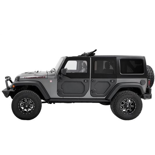 Bestop Upper Fabric Half Doors Black Twill Rear Upper Half Door I 51733-17