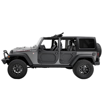 Bestop Upper Fabric Half Doors Black Twill Rear Upper Half Door I 51733-17
