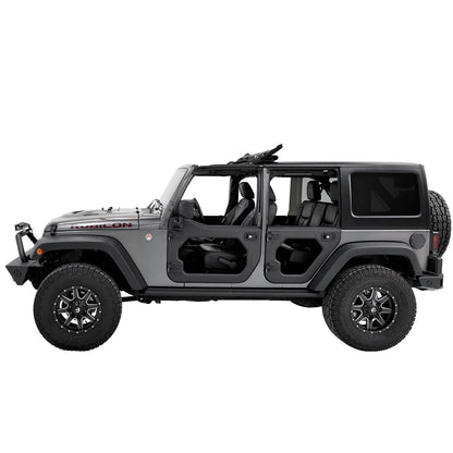 Bestop Upper Fabric Half Doors Black Twill Rear Upper Half Door I 51733-17