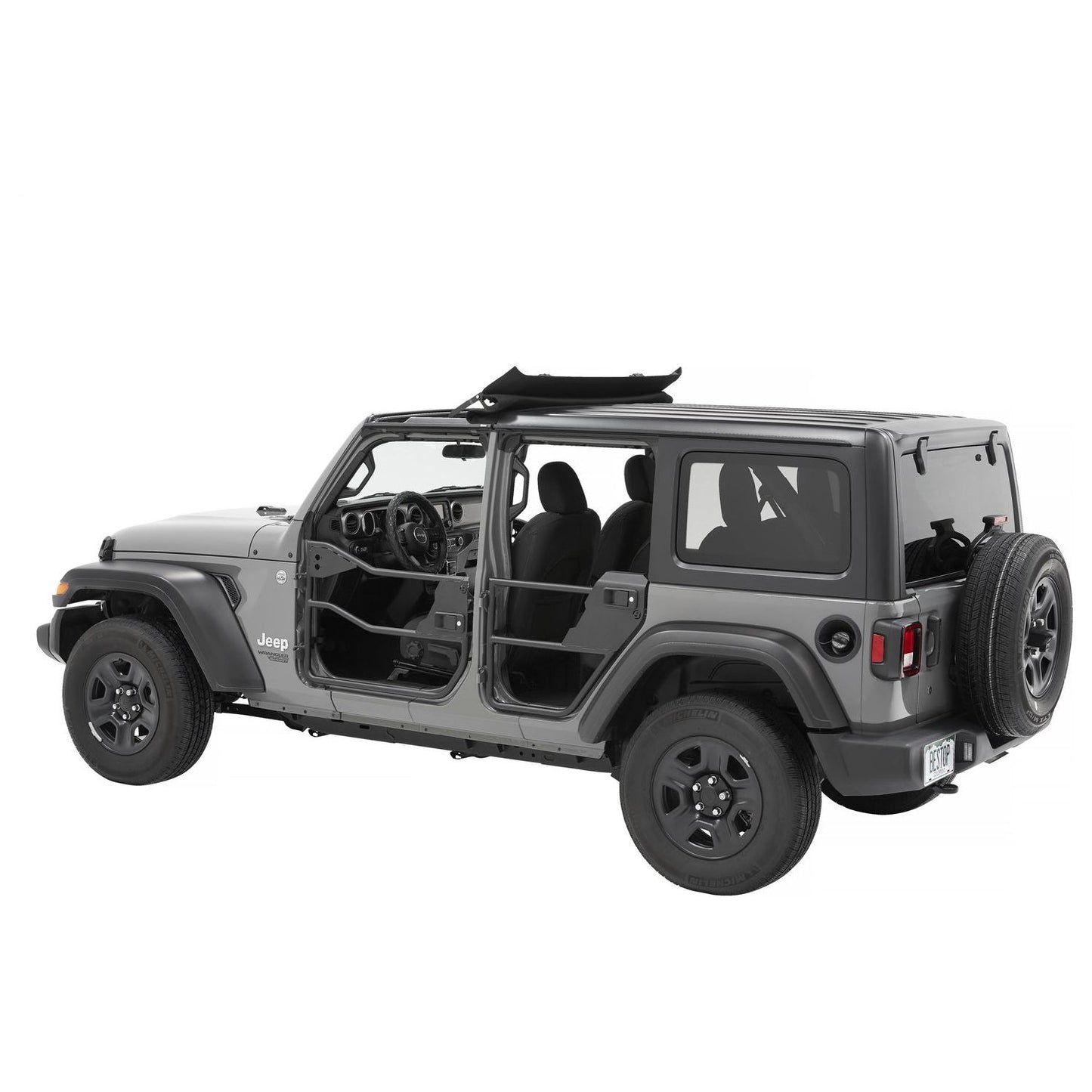 Bestop HighRock 4x4 Element Doors Matte Black Rear I 51741-01
